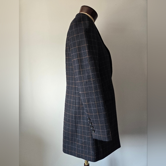 JUDITH & CHARLES Black Checkered Coat/ Blazer. Size 6 - Picture 3 of 14